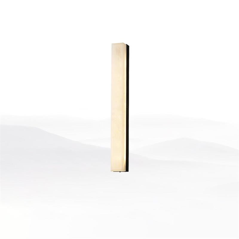 Quill Brass Alabaster Wall Lamp-Neutral Decor