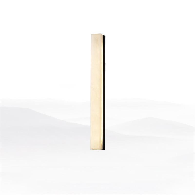 Quill Brass Alabaster Wall Lamp-Neutral Decor