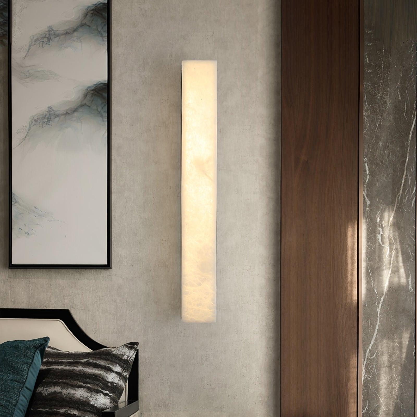 Elem Minimalist Alabaster Wall Lamp Rectangular-Neutral Decor