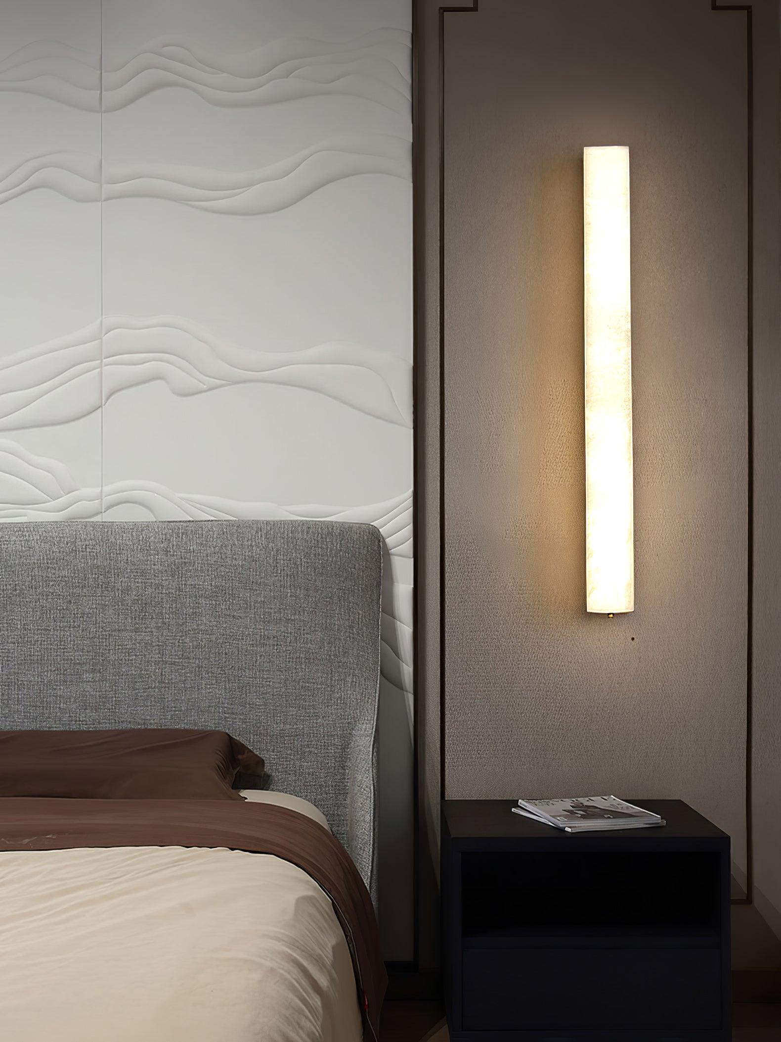 Elem Minimalist Alabaster Wall Lamp Rectangular-Neutral Decor