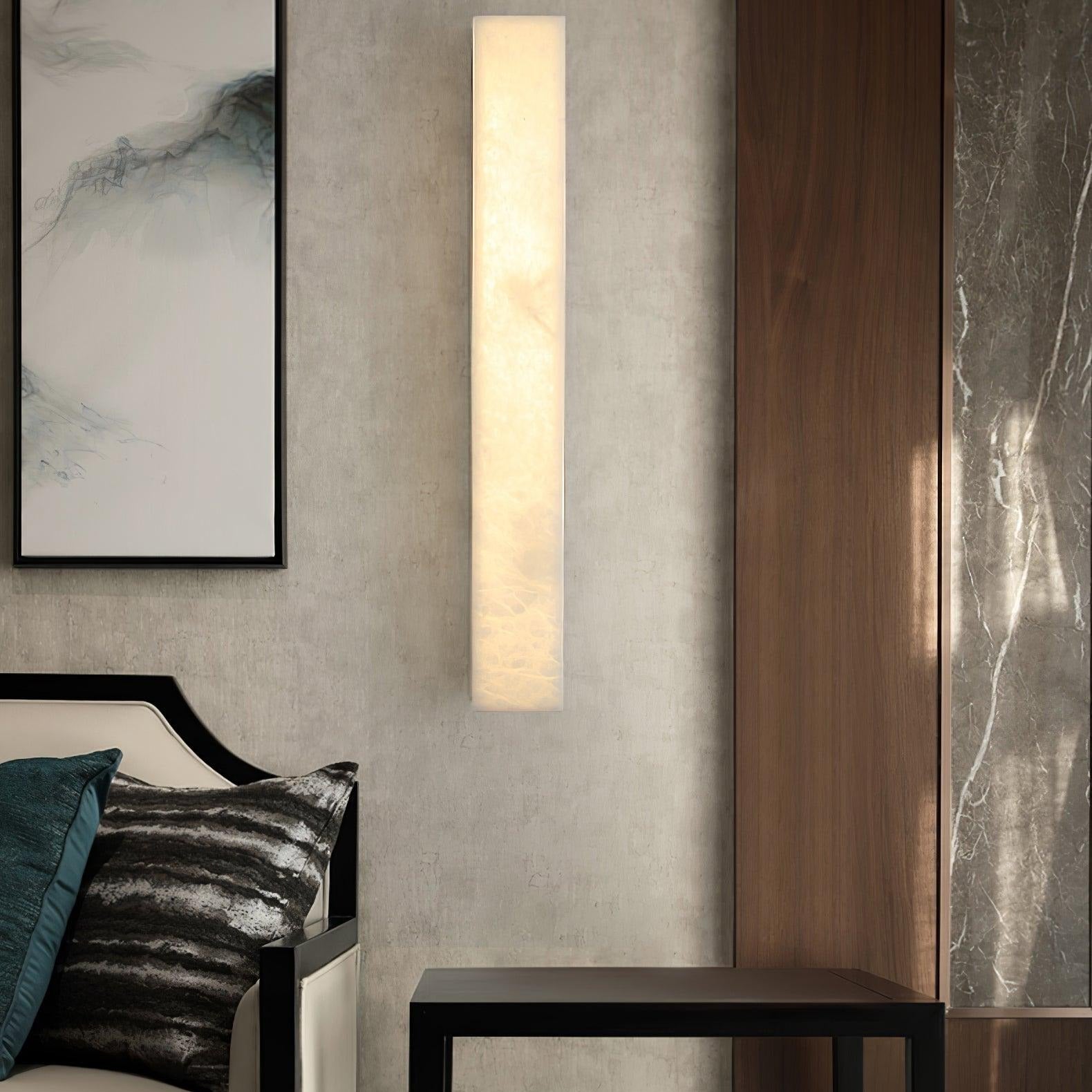 Kristy Linear Brass Alabaster Wall Lamp - Neutralighting