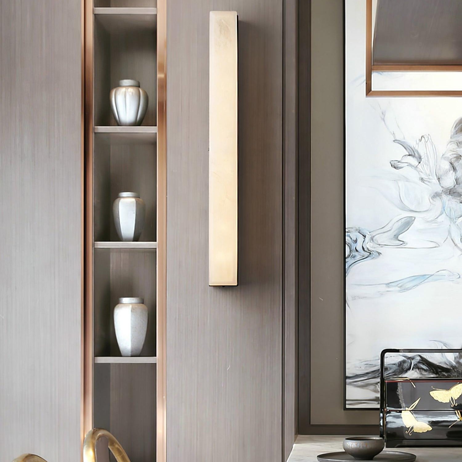 Isen Linear Brass Alabaster Wall Lamp - Neutralighting