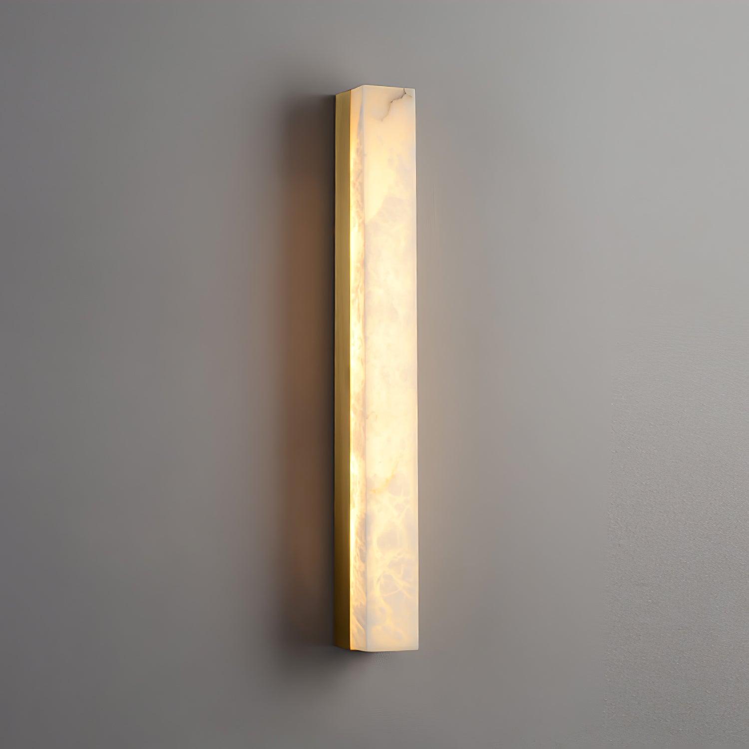 Elem Minimalist Alabaster Wall Lamp Rectangular-Neutral Decor