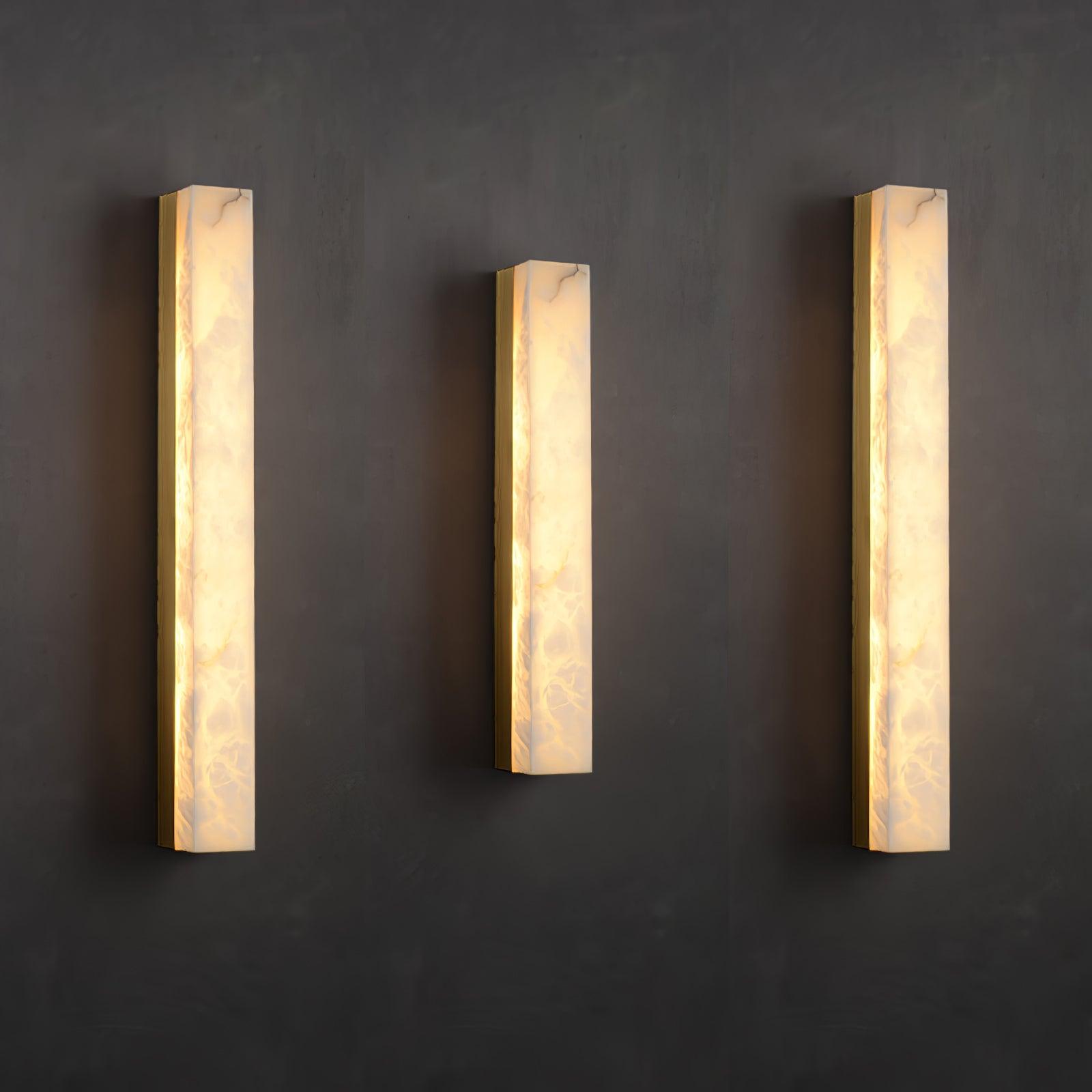 Elem Minimalist Alabaster Wall Lamp Rectangular-Neutral Decor
