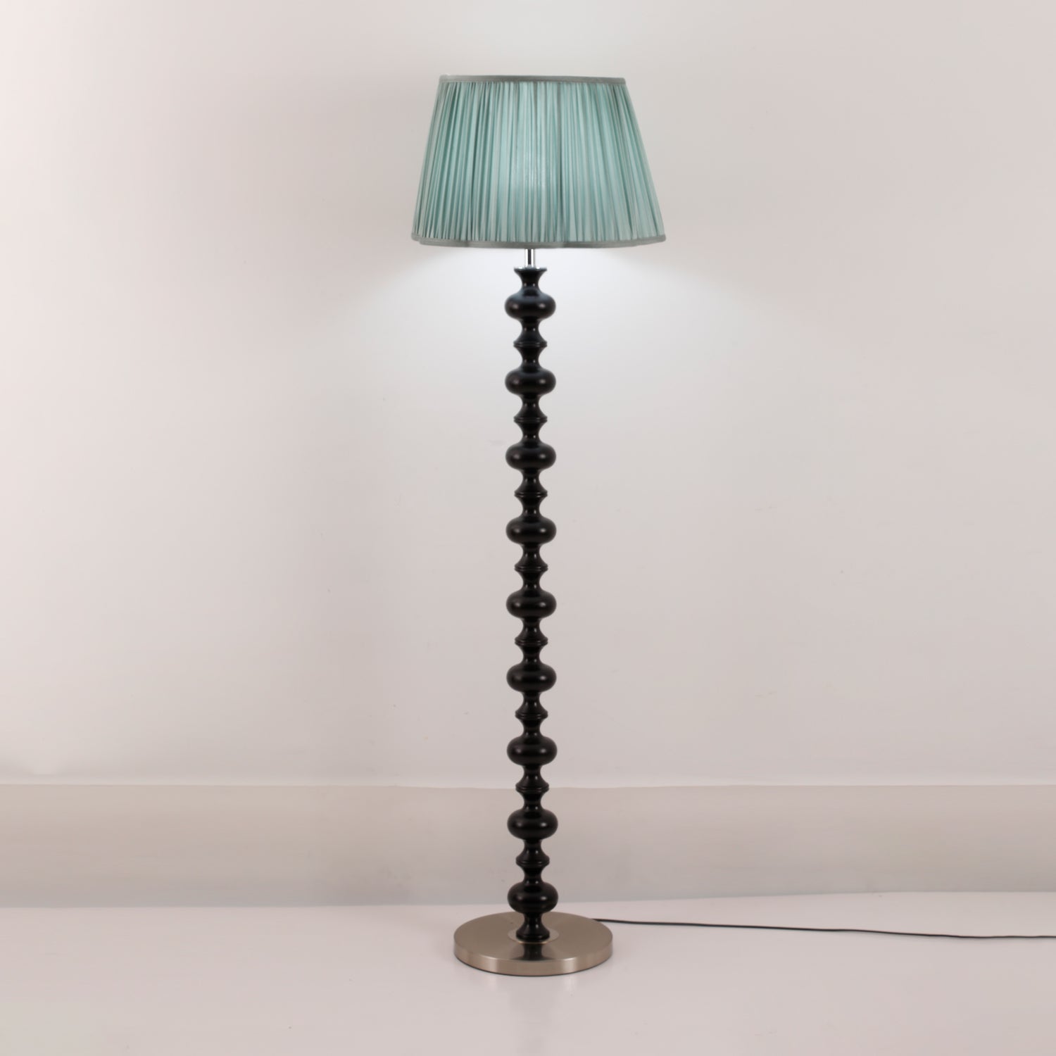 Caniel Wood Fabric Floor Lamp-Neutral Decor
