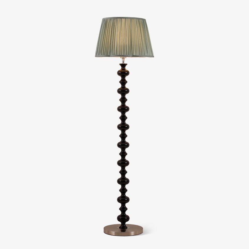 Caniel Wood Fabric Floor Lamp-Neutral Decor