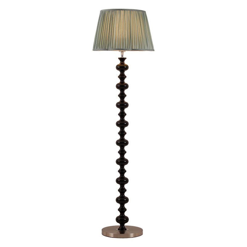 Caniel Wood Fabric Floor Lamp-Neutral Decor