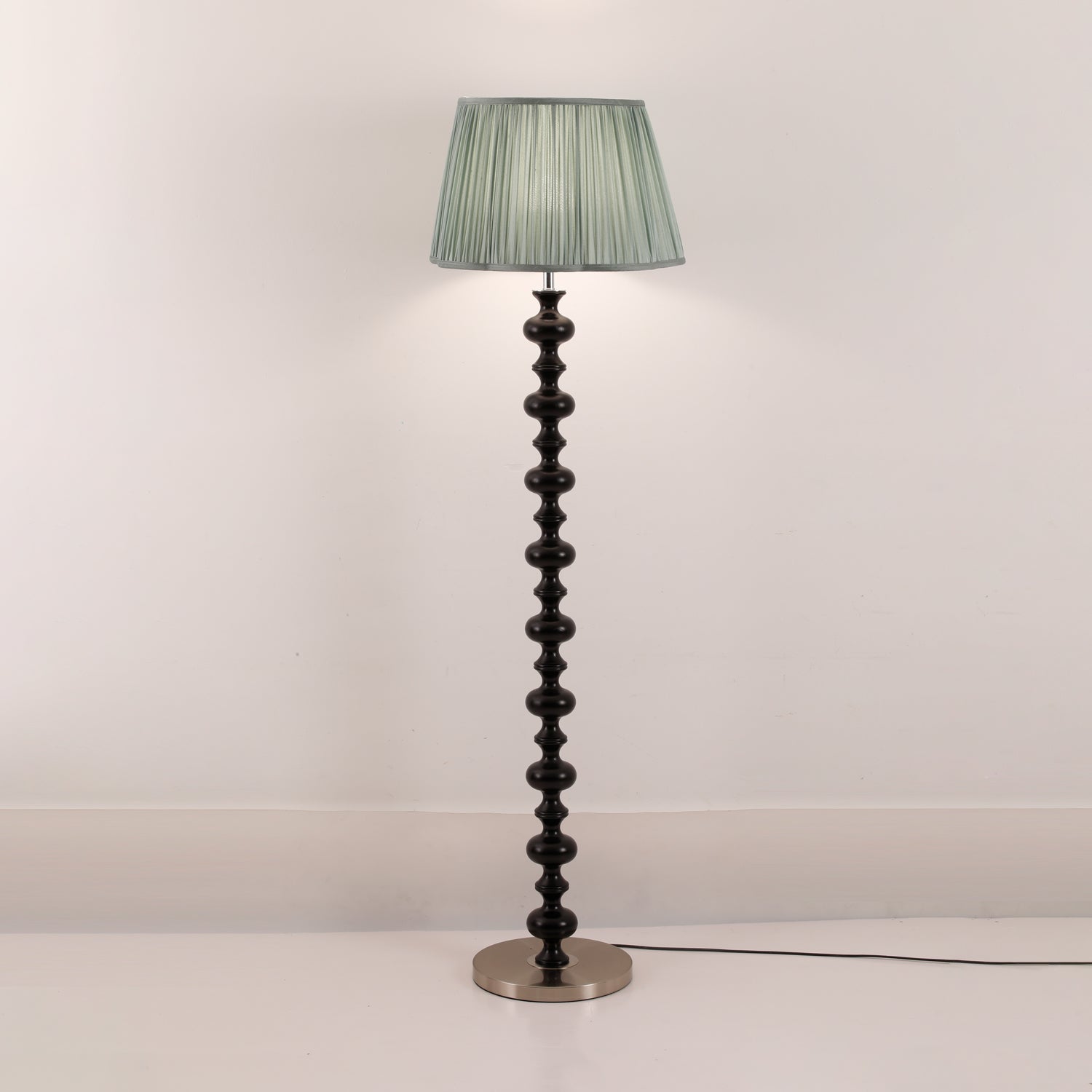 Caniel Wood Fabric Floor Lamp-Neutral Decor