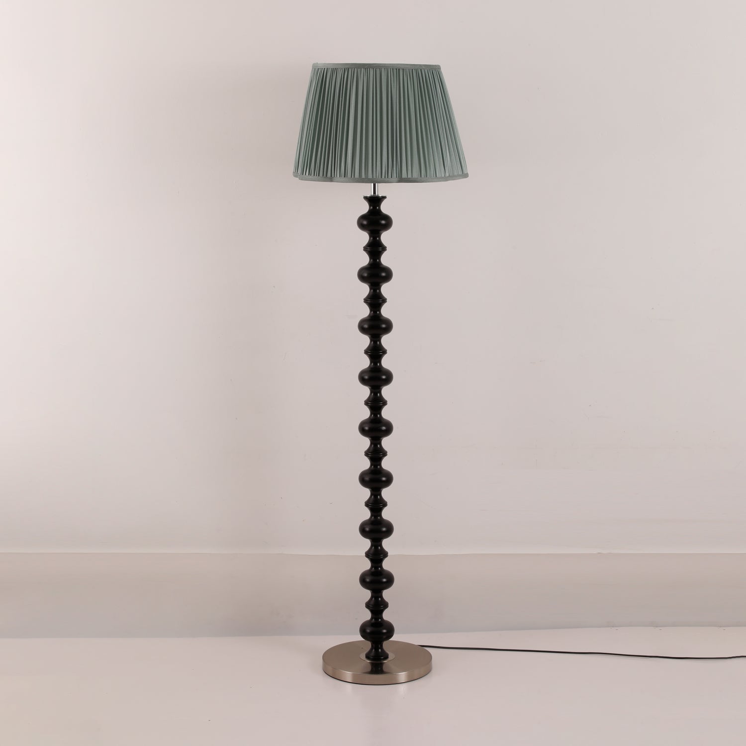 Caniel Wood Fabric Floor Lamp-Neutral Decor