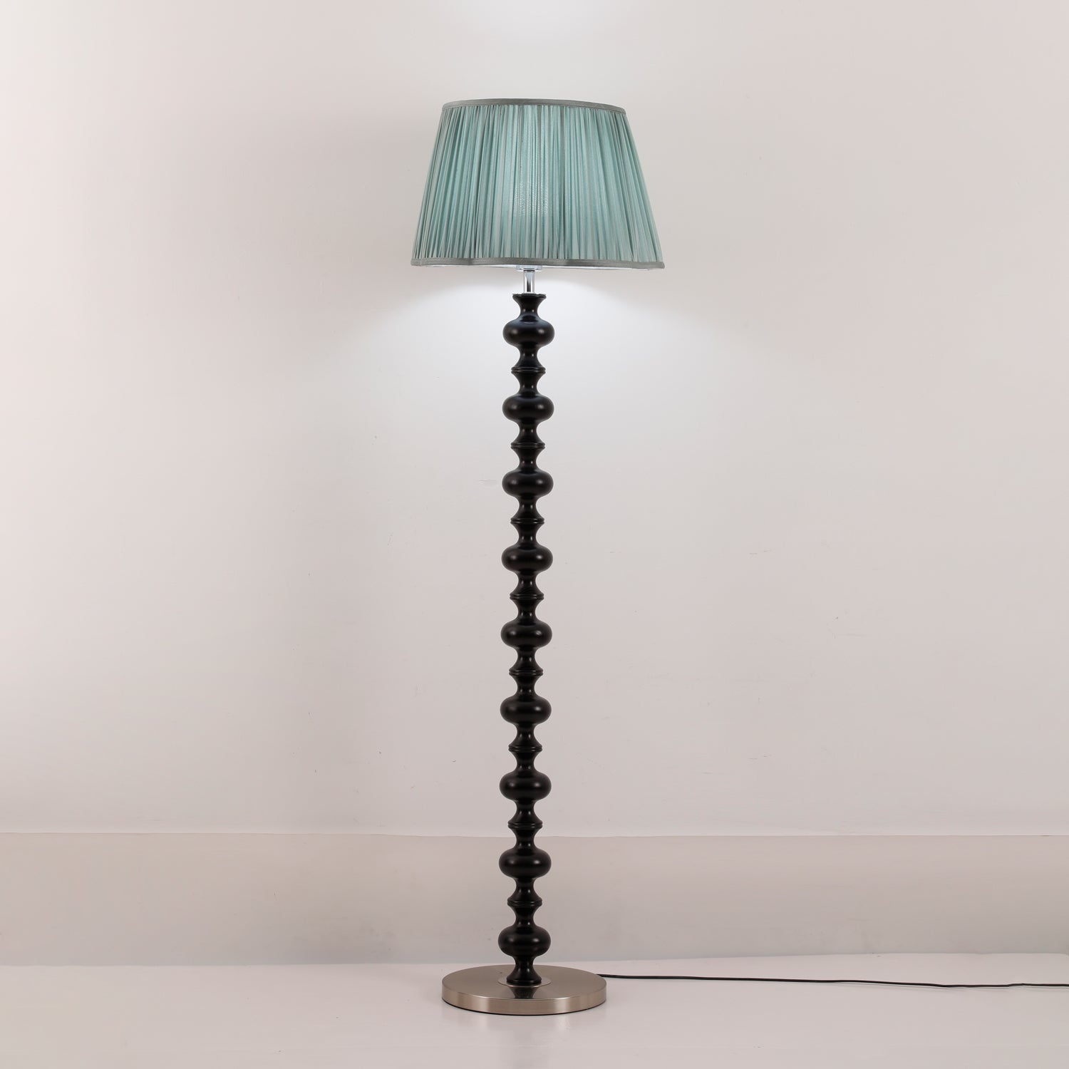 Caniel Wood Fabric Floor Lamp-Neutral Decor