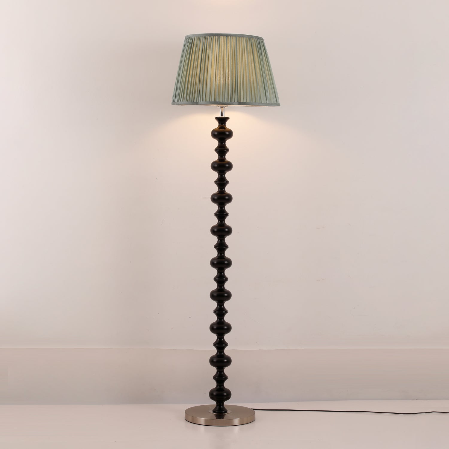 Caniel Wood Fabric Floor Lamp-Neutral Decor