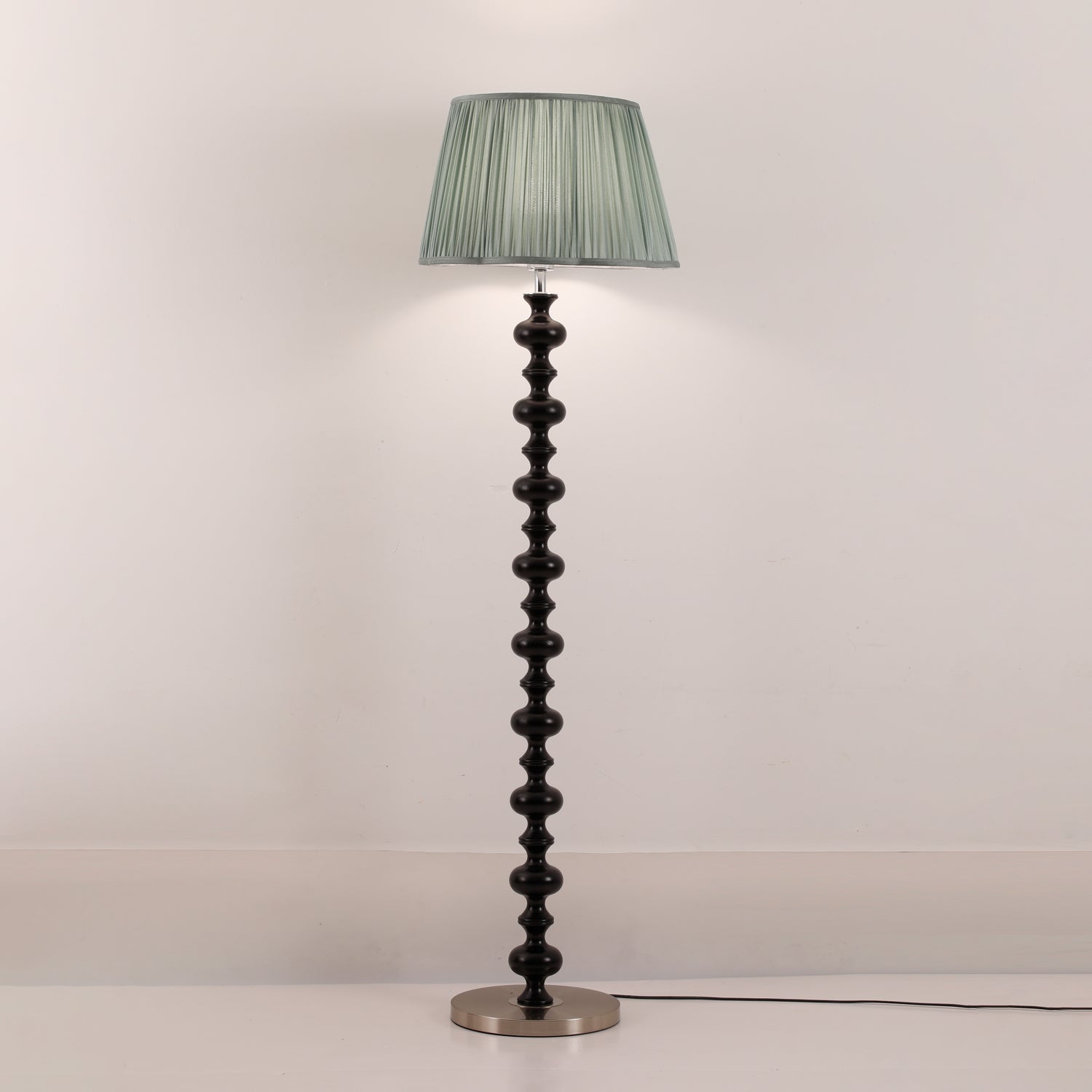 Caniel Wood Fabric Floor Lamp-Neutral Decor