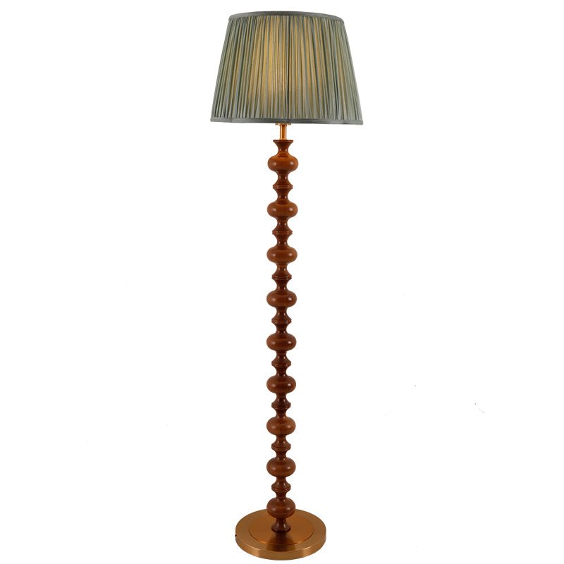 Caniel Wood Fabric Floor Lamp-Neutral Decor