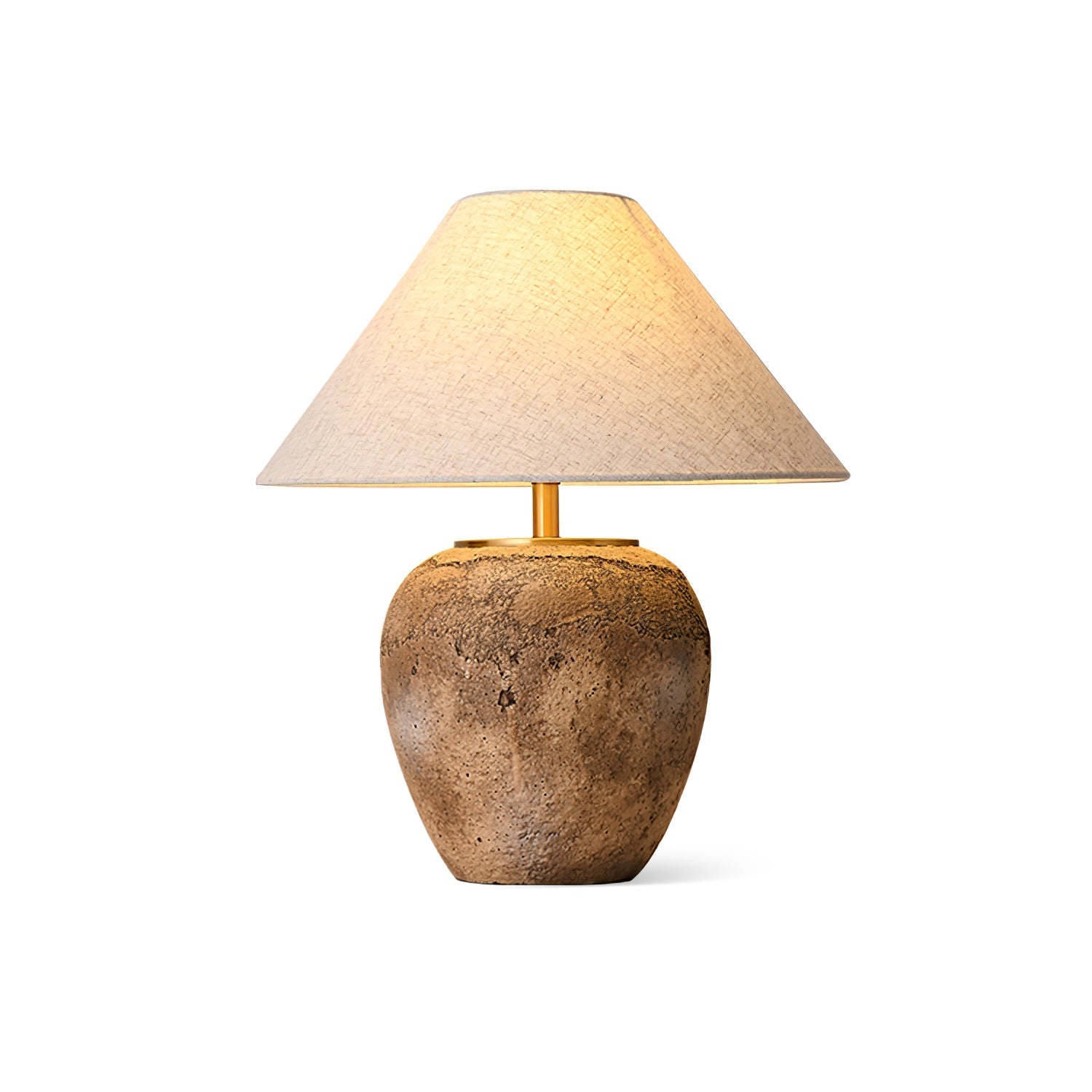 Terrava Rustic Ceramics Table Lamp-Neutral Decor