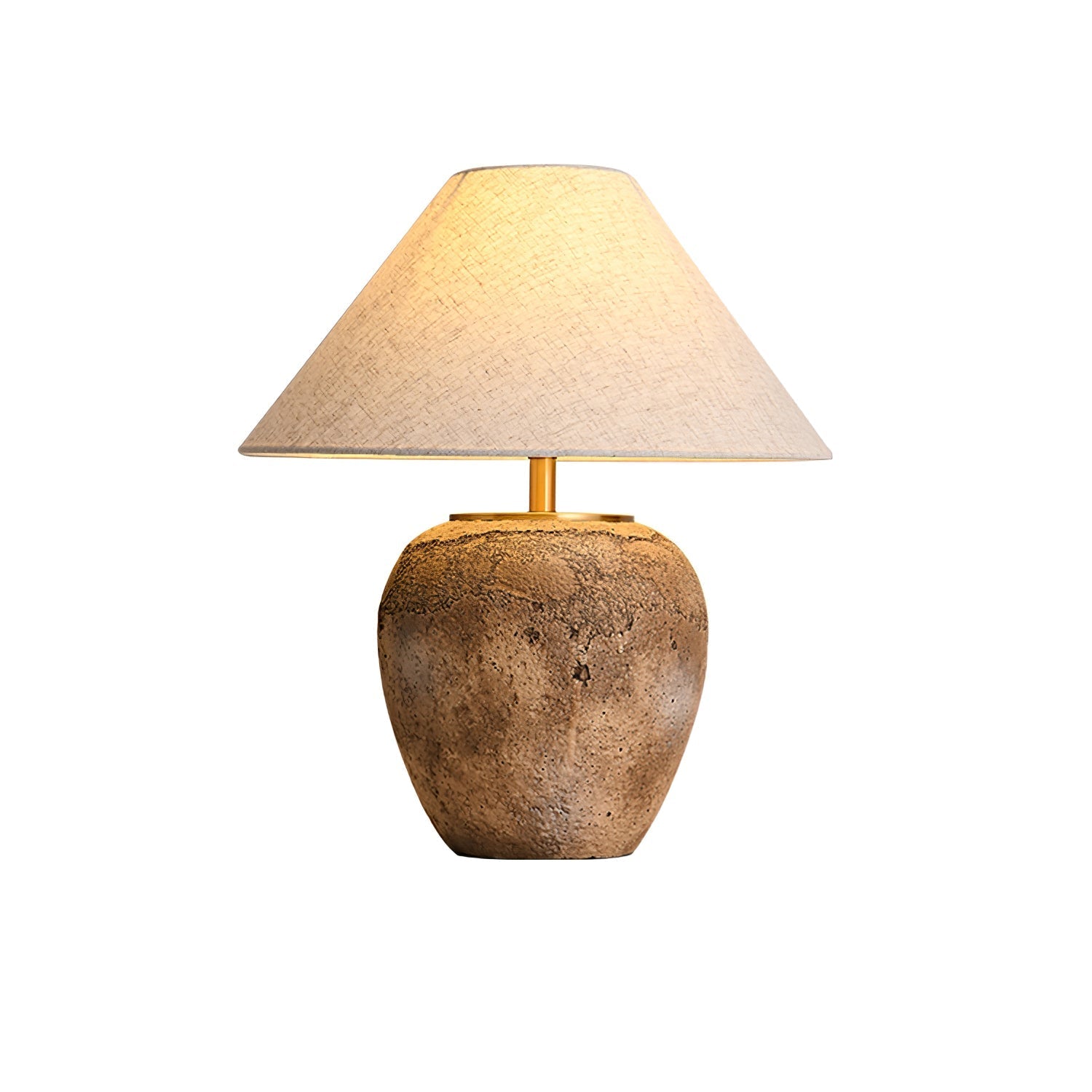 Terrava Rustic Ceramics Table Lamp-Neutral Decor