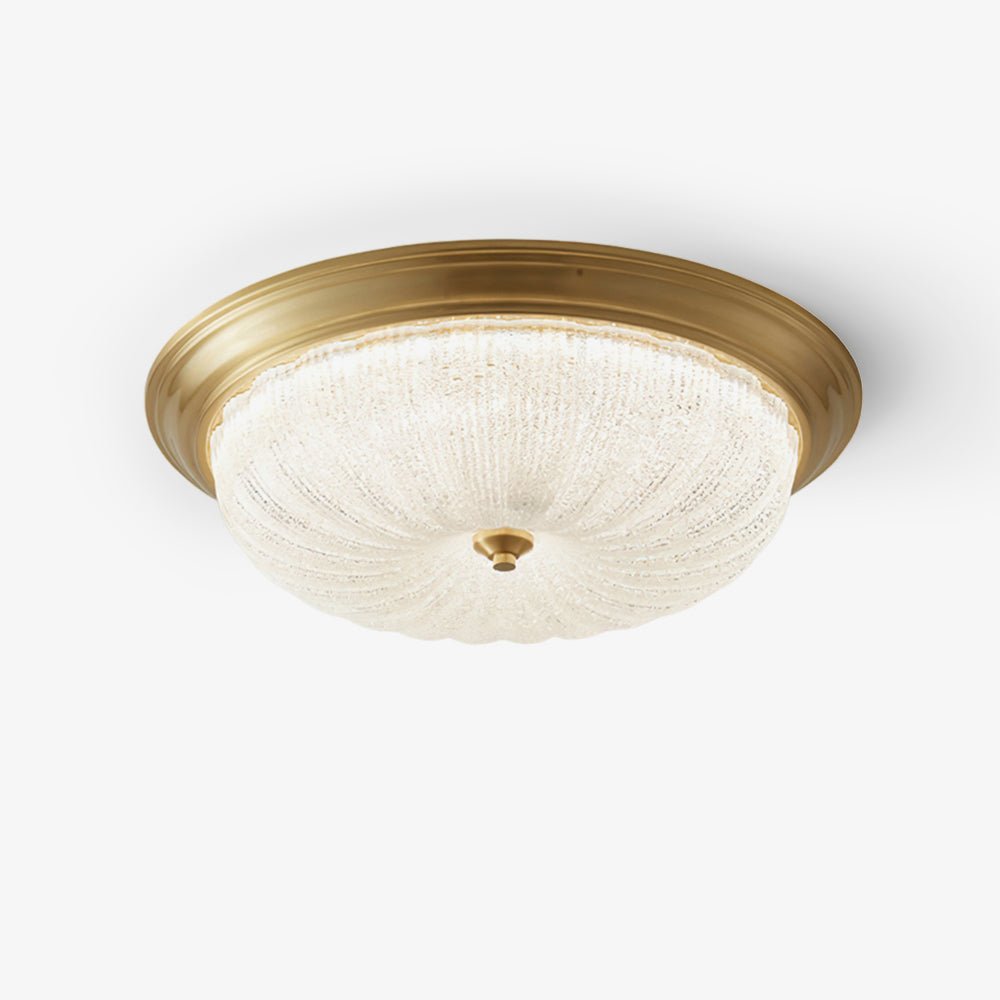 Nyrinis Traditional Classic Brass Glass Ceiling Light-Neutral Decor