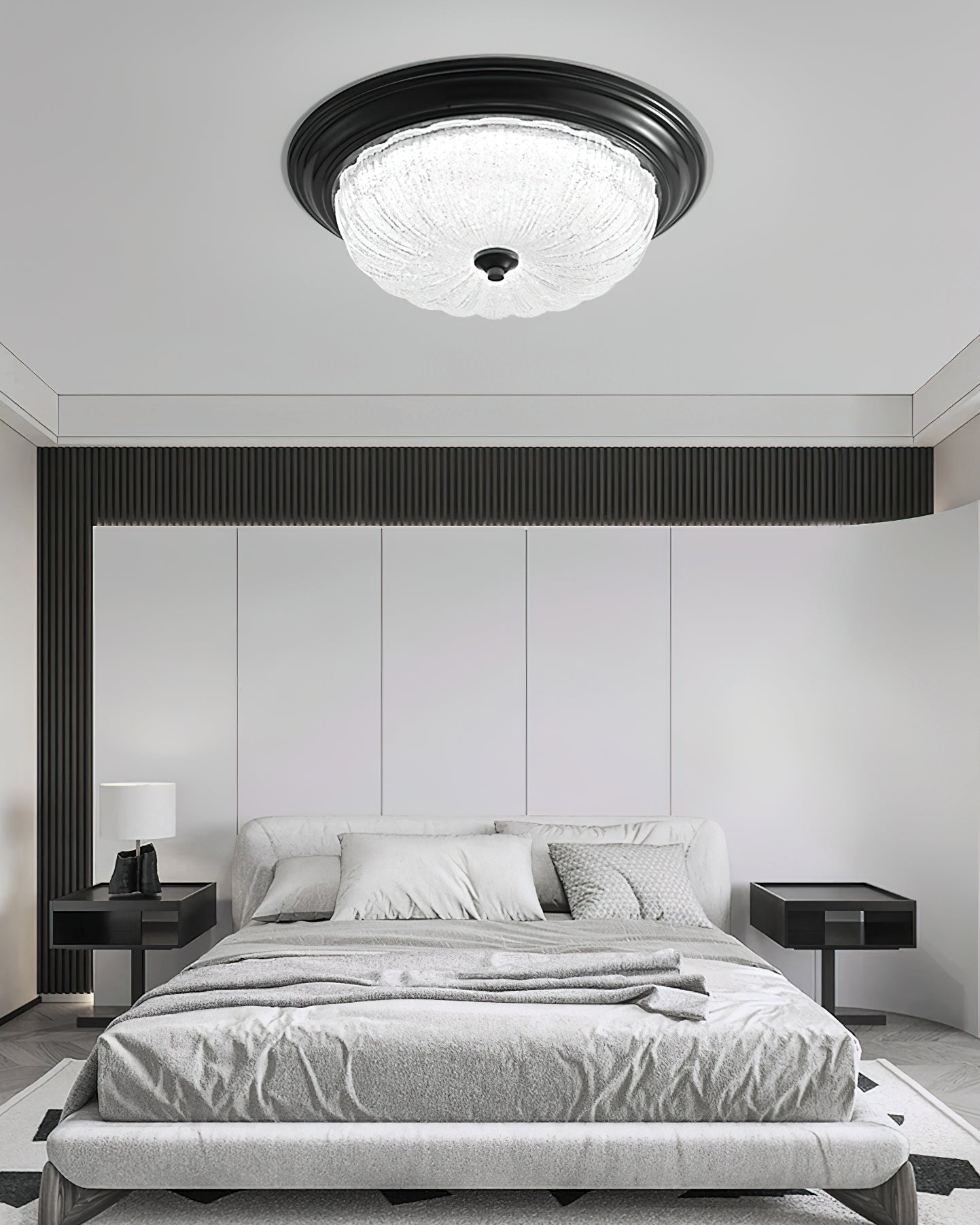 Nyrinis Traditional Classic Brass Glass Ceiling Light-Neutral Decor