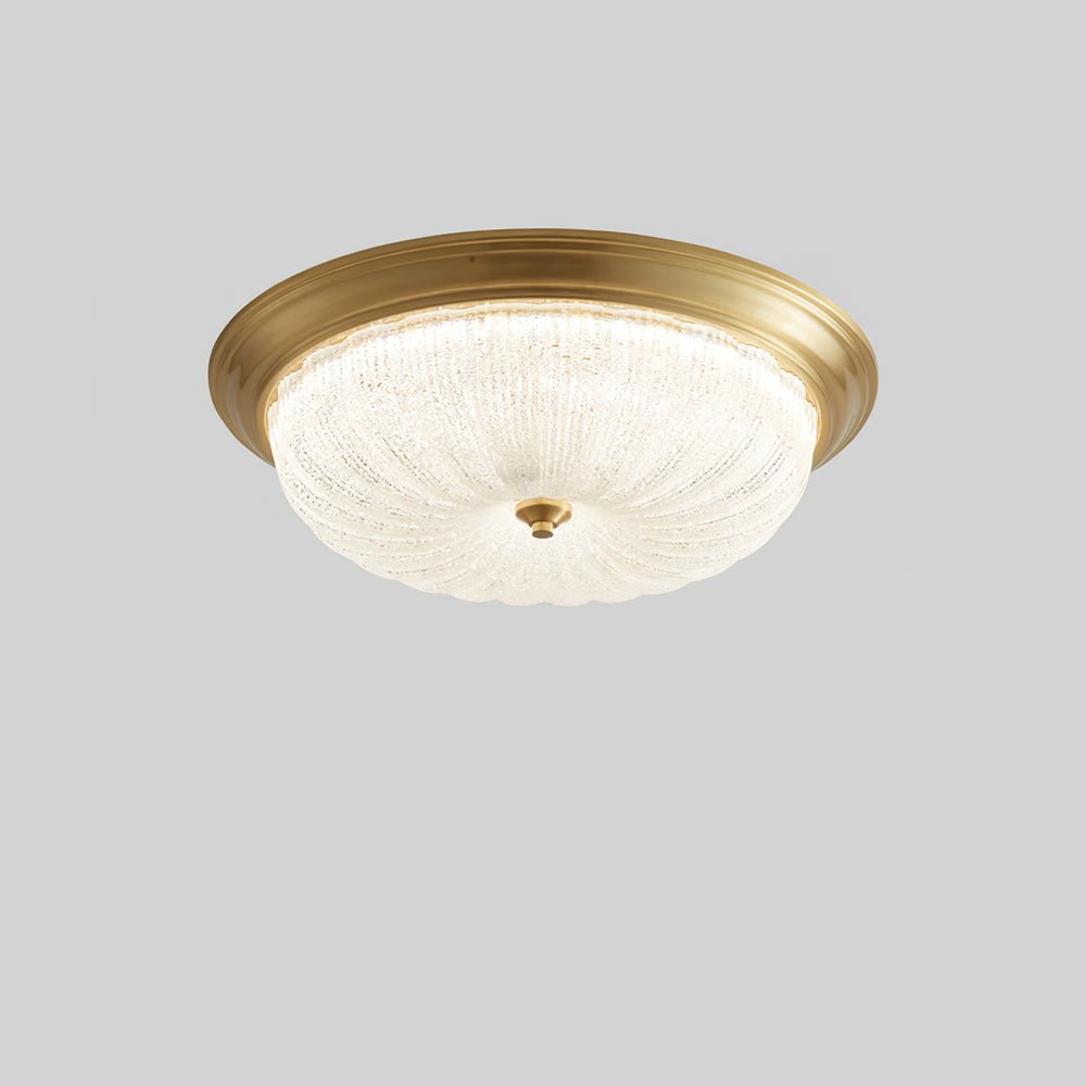 Nyrinis Traditional Classic Brass Glass Ceiling Light-Neutral Decor