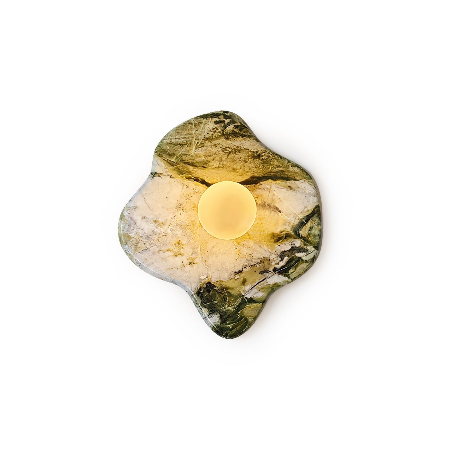 Lustra Wall Lamp Green Marble Glass-Neutral Decor