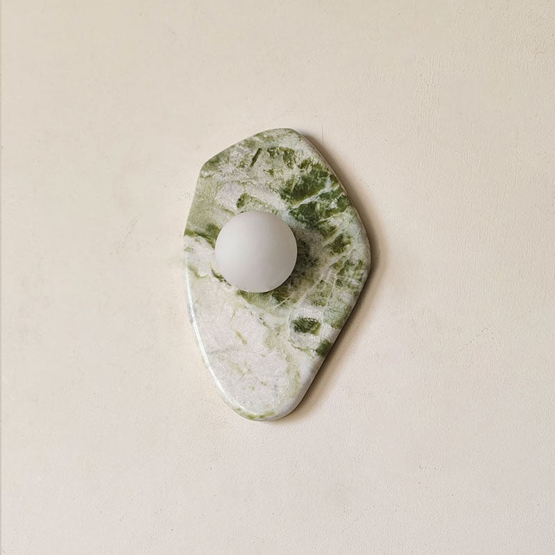 Lustra Wall Lamp Green Marble Glass-Neutral Decor