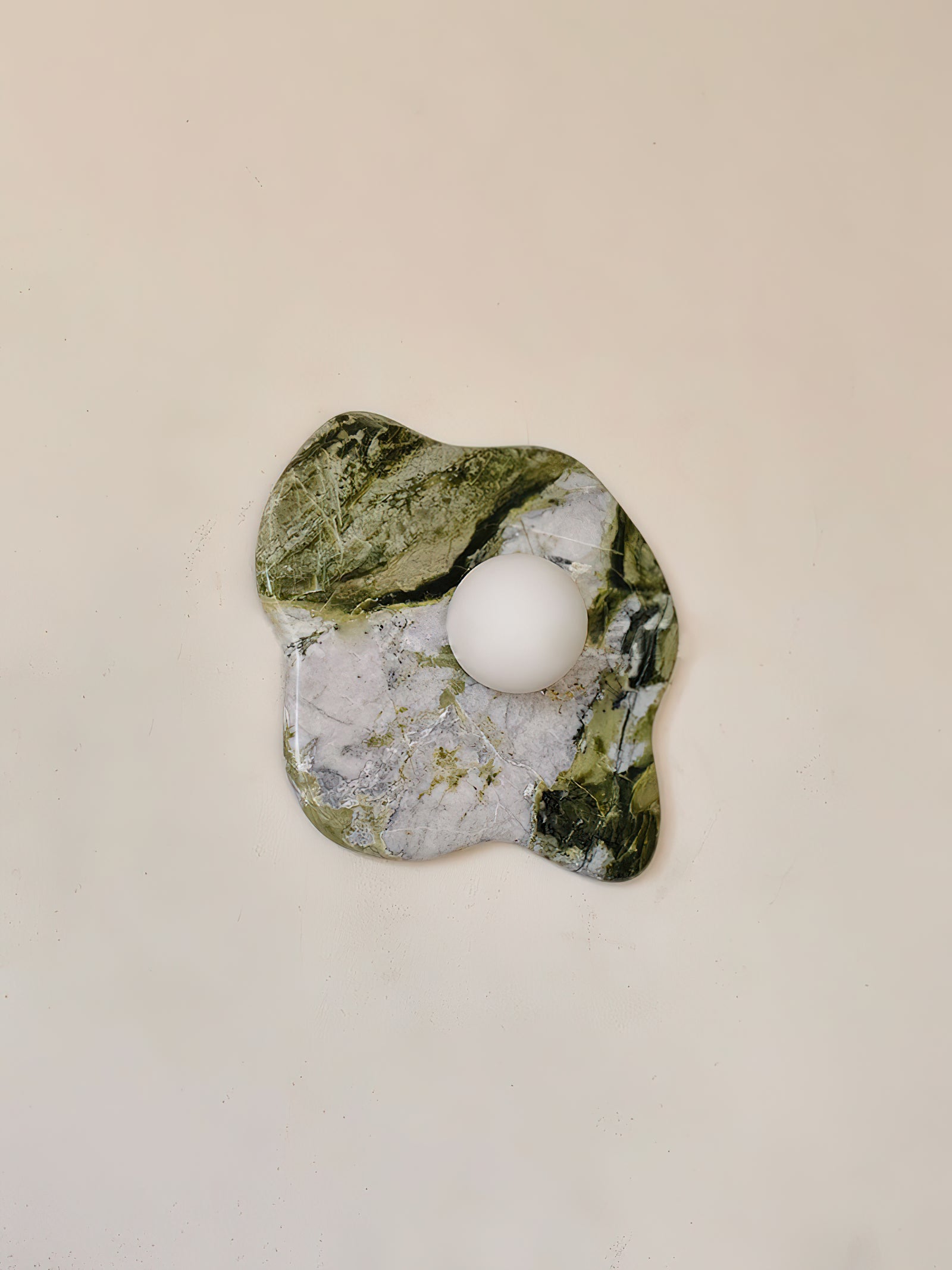 Lustra Wall Lamp Green Marble Glass-Neutral Decor