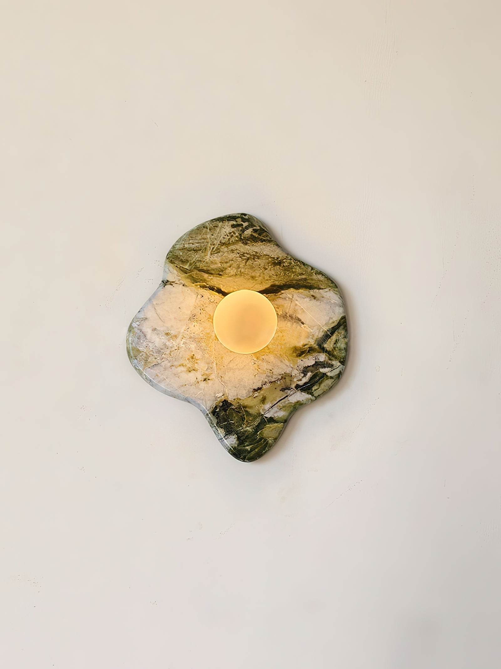 Lustra Wall Lamp Green Marble Glass-Neutral Decor