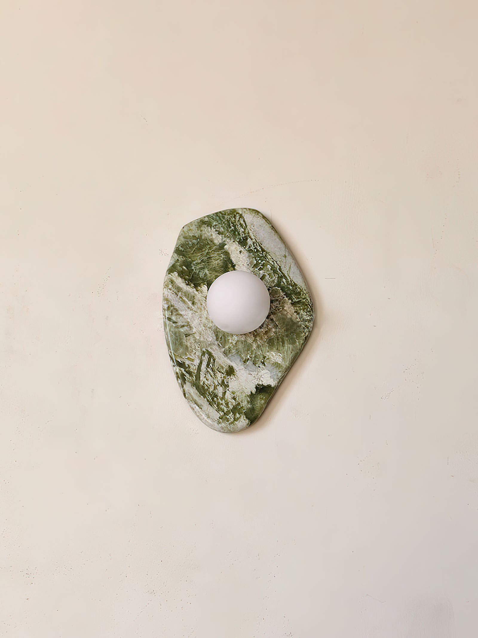 Lustra Wall Lamp Green Marble Glass-Neutral Decor