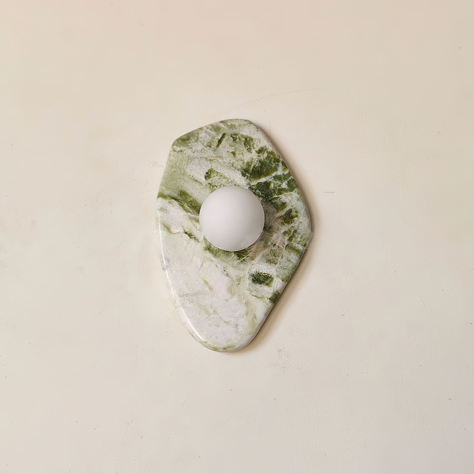 Lustra Wall Lamp Green Marble Glass-Neutral Decor