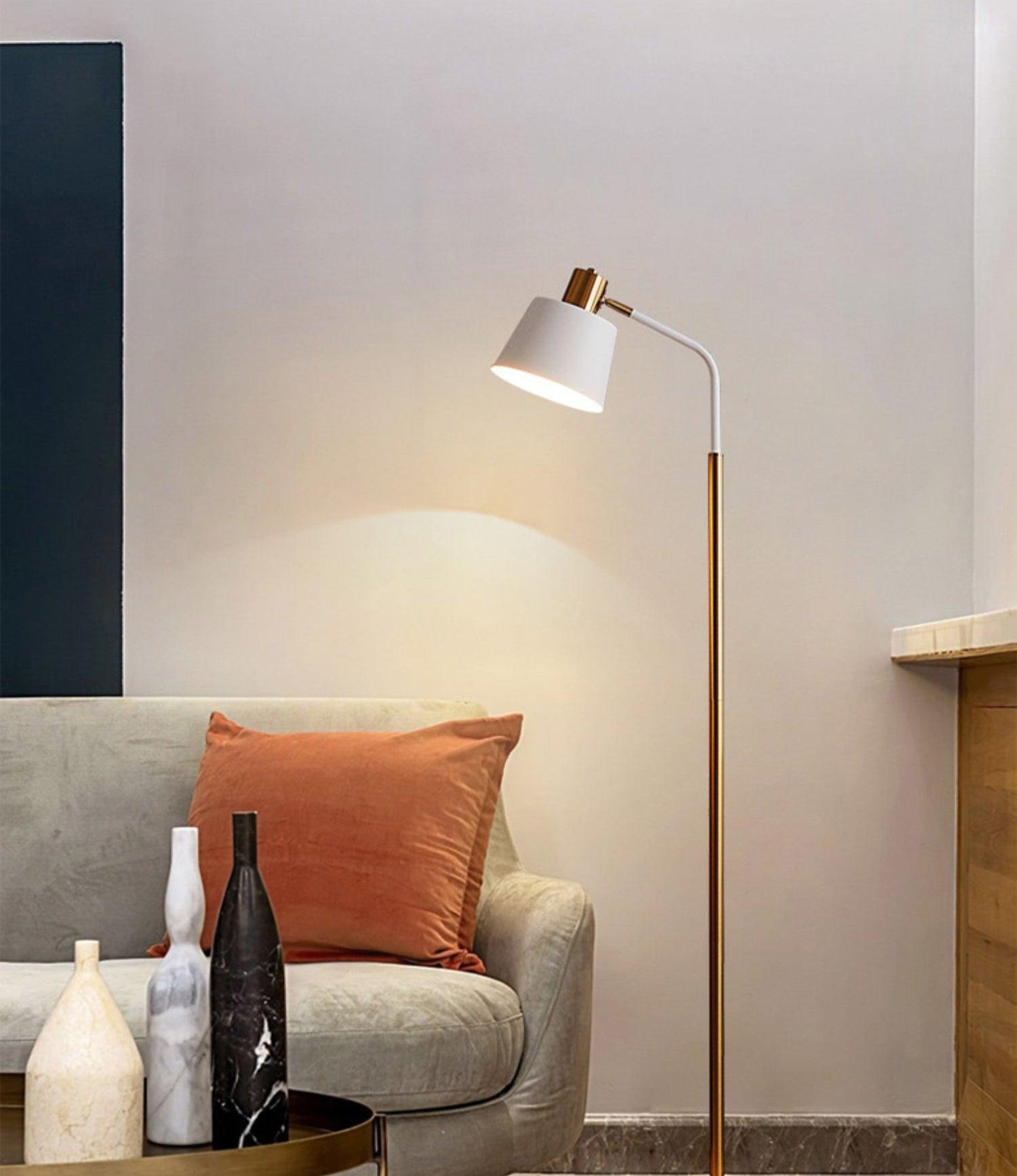 Xildas Black & Gold Minimalistic Floor Lamp-Neutral Decor