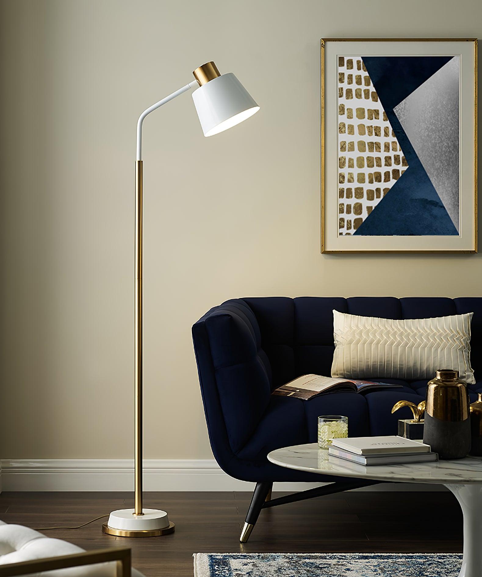 Xildas Black & Gold Minimalistic Floor Lamp-Neutral Decor
