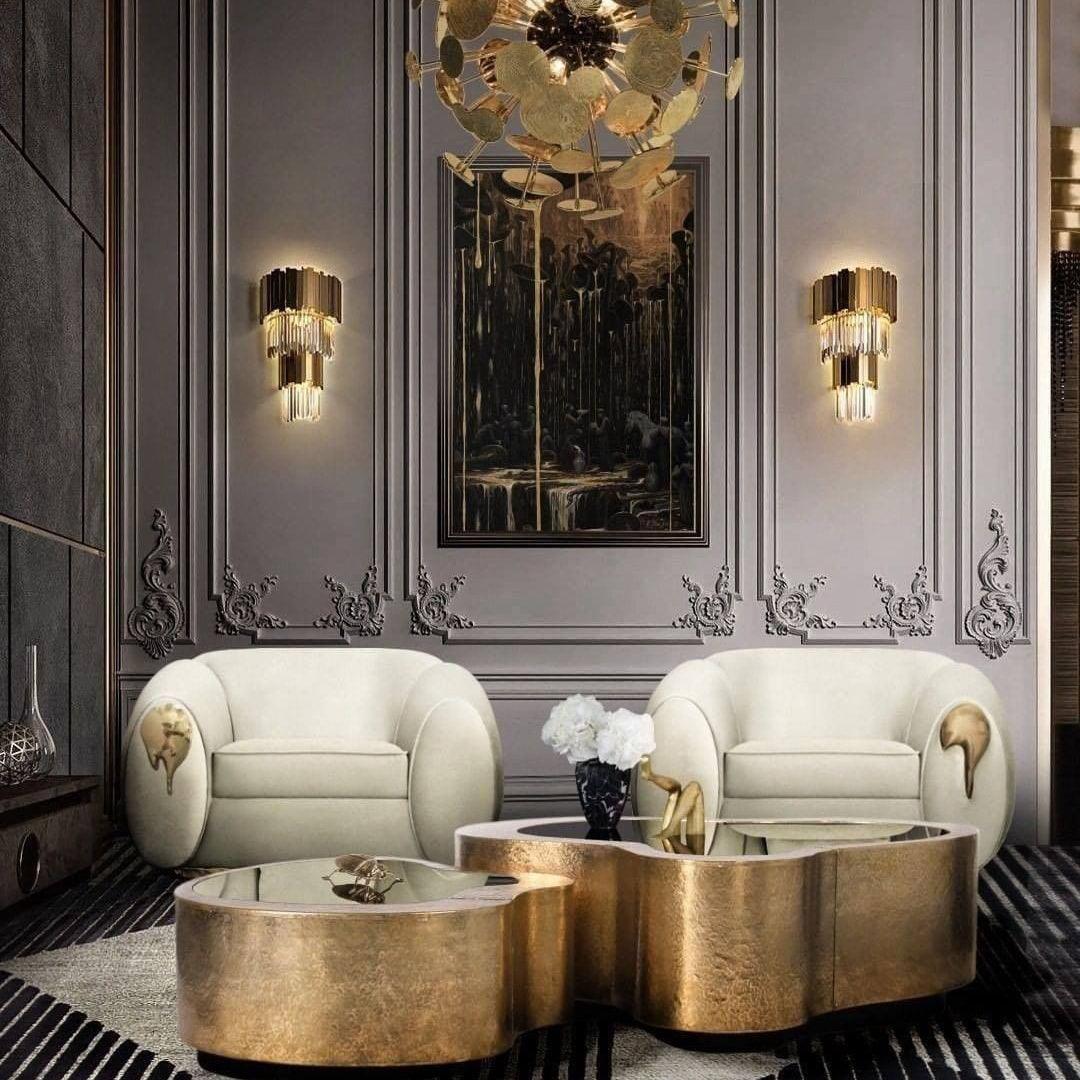 Vevyniel Postmodern Luxury Empire Crystal Wall Lamp-Neutral Decor