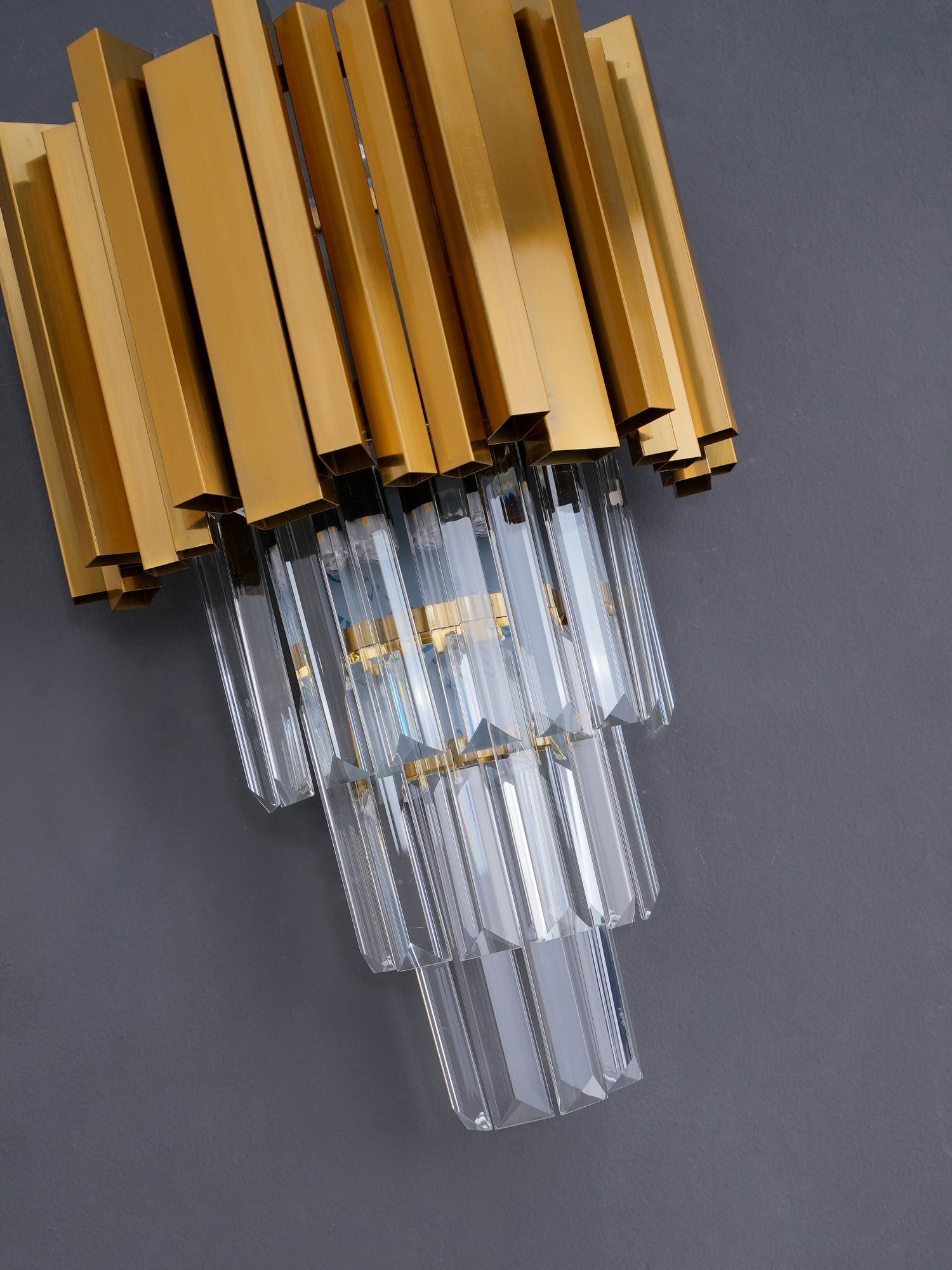 Vevyniel Postmodern Luxury Empire Crystal Wall Lamp-Neutral Decor