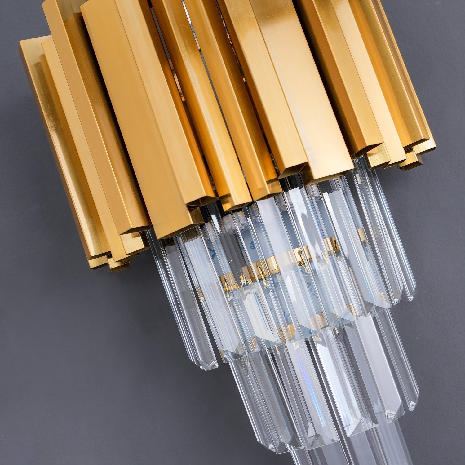 Vevyniel Postmodern Luxury Empire Crystal Wall Lamp-Neutral Decor