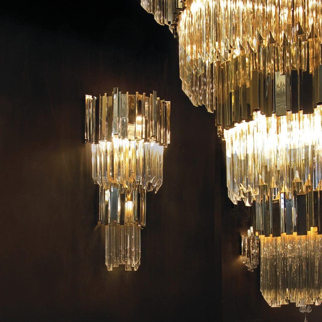 Avenu Chandelier Gold Crystal Golden-Neutral Decor