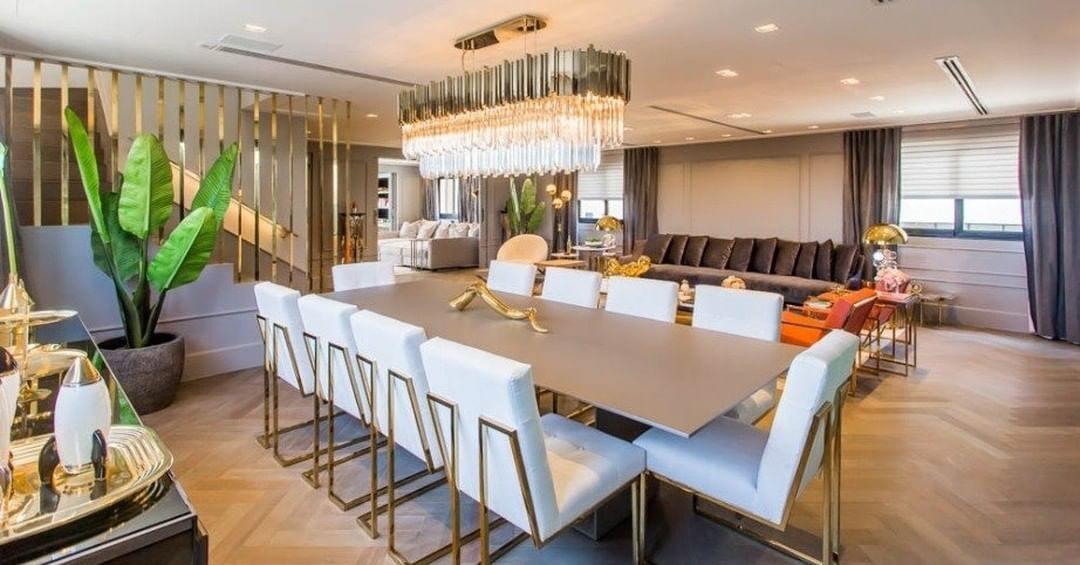 Avenu Chandelier Gold Crystal Golden-Neutral Decor
