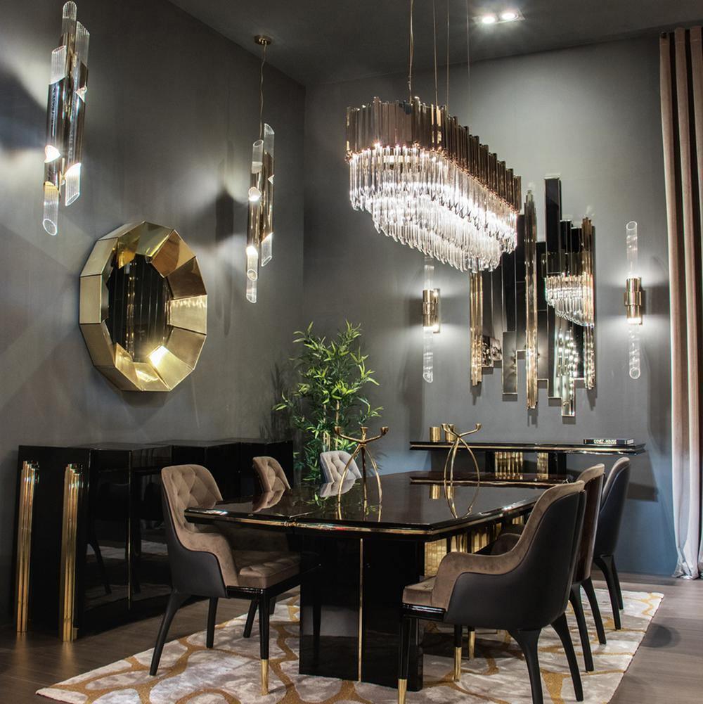 Avenu Chandelier Gold Crystal Golden-Neutral Decor