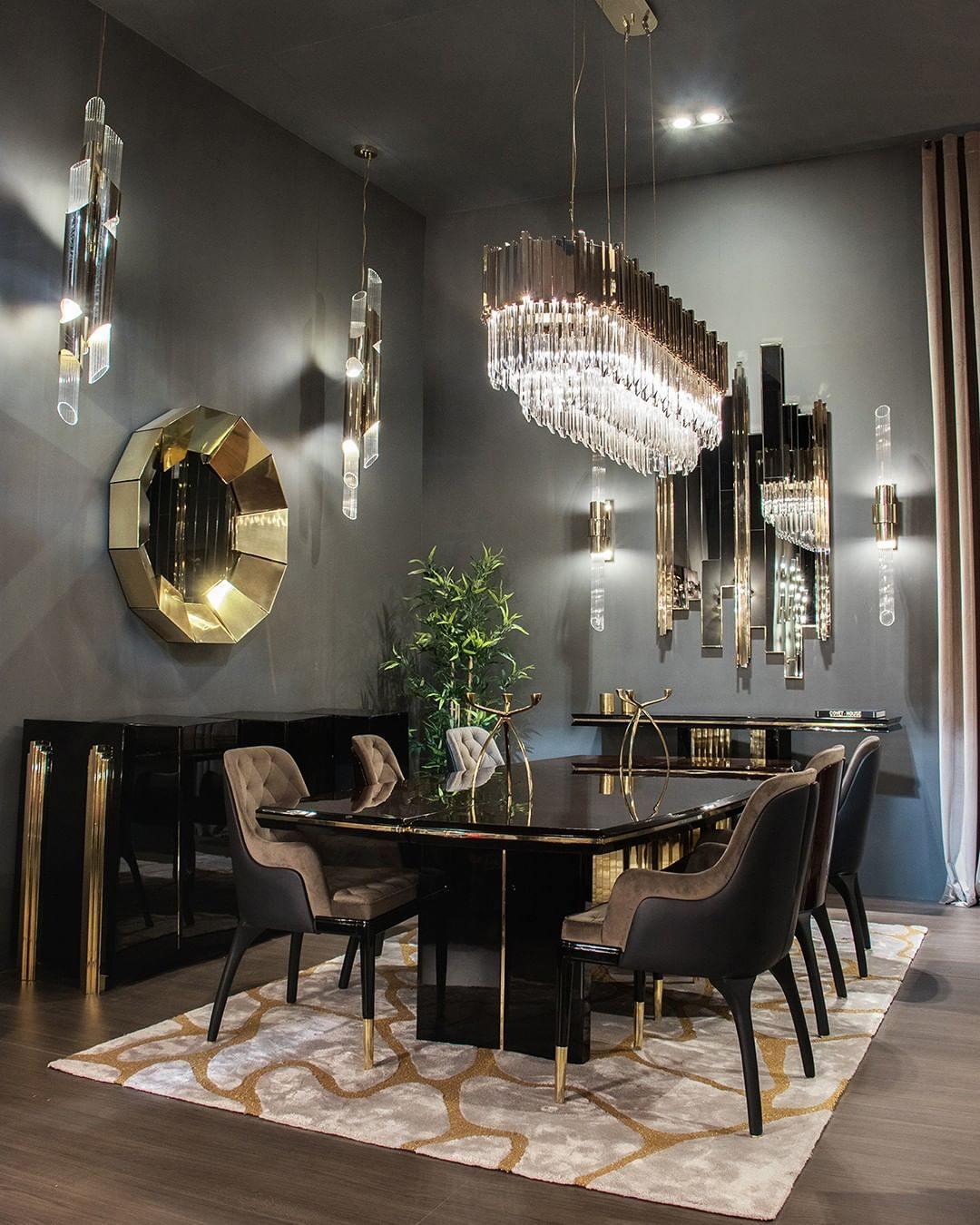 Avenu Chandelier Gold Crystal Golden-Neutral Decor