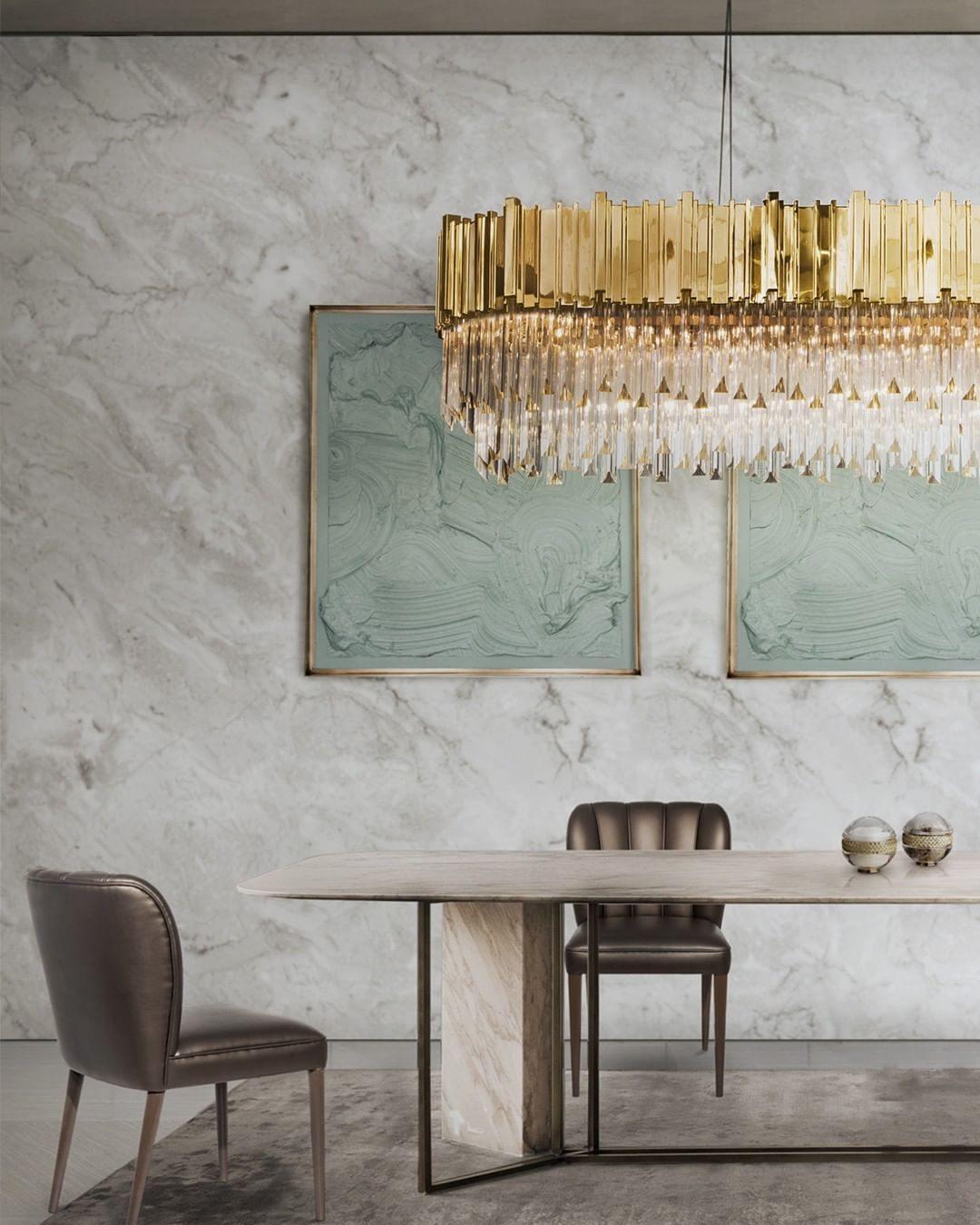 Avenu Chandelier Gold Crystal Golden-Neutral Decor