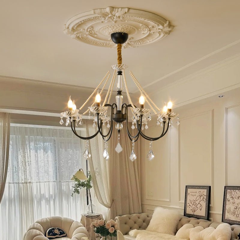 Cisoren Postmodern Luxury Pearls Crystal Chandelier-Neutral Decor