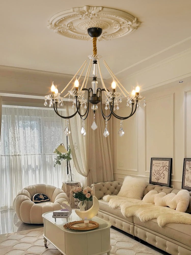 Cisoren Postmodern Luxury Pearls Crystal Chandelier-Neutral Decor