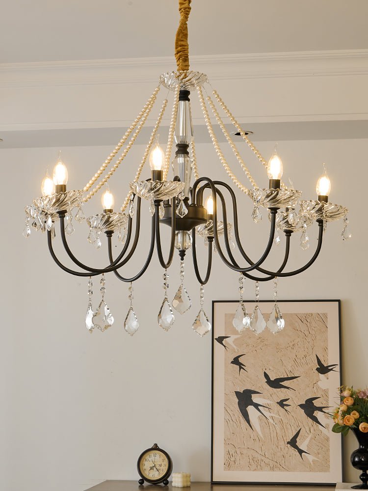 Cisoren Postmodern Luxury Pearls Crystal Chandelier-Neutral Decor