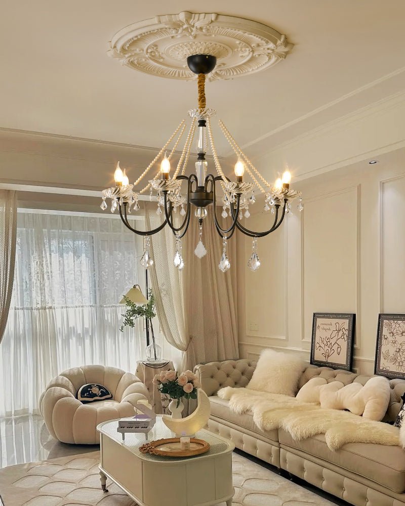 Cisoren Postmodern Luxury Pearls Crystal Chandelier-Neutral Decor