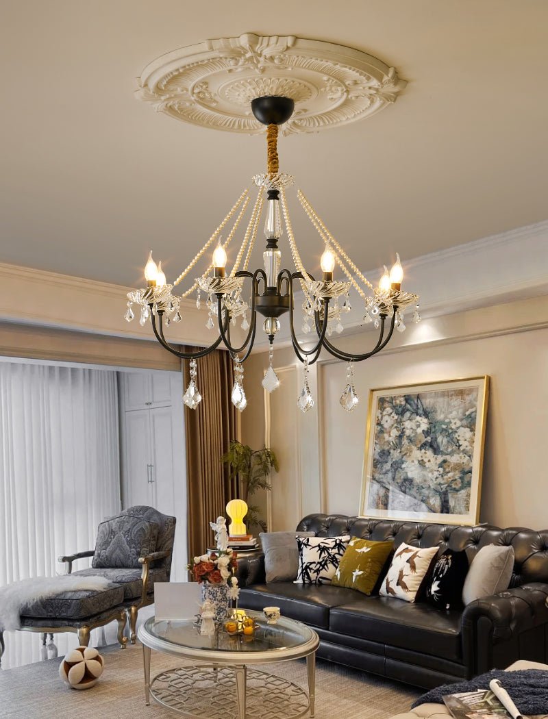 Cisoren Postmodern Luxury Pearls Crystal Chandelier-Neutral Decor