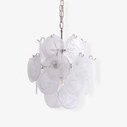 Aurora Chandelier Apricot Murano Glass Disc Layered Artistic-Neutral Decor