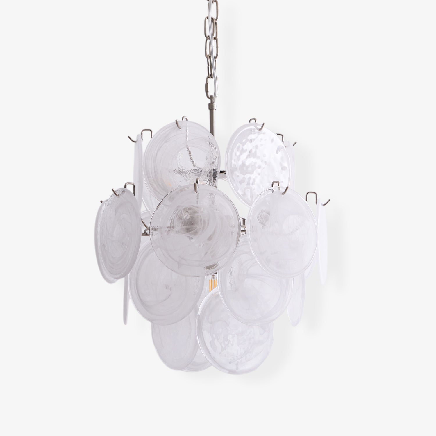 Aurora Chandelier Apricot Murano Glass Disc Layered Artistic-Neutral Decor