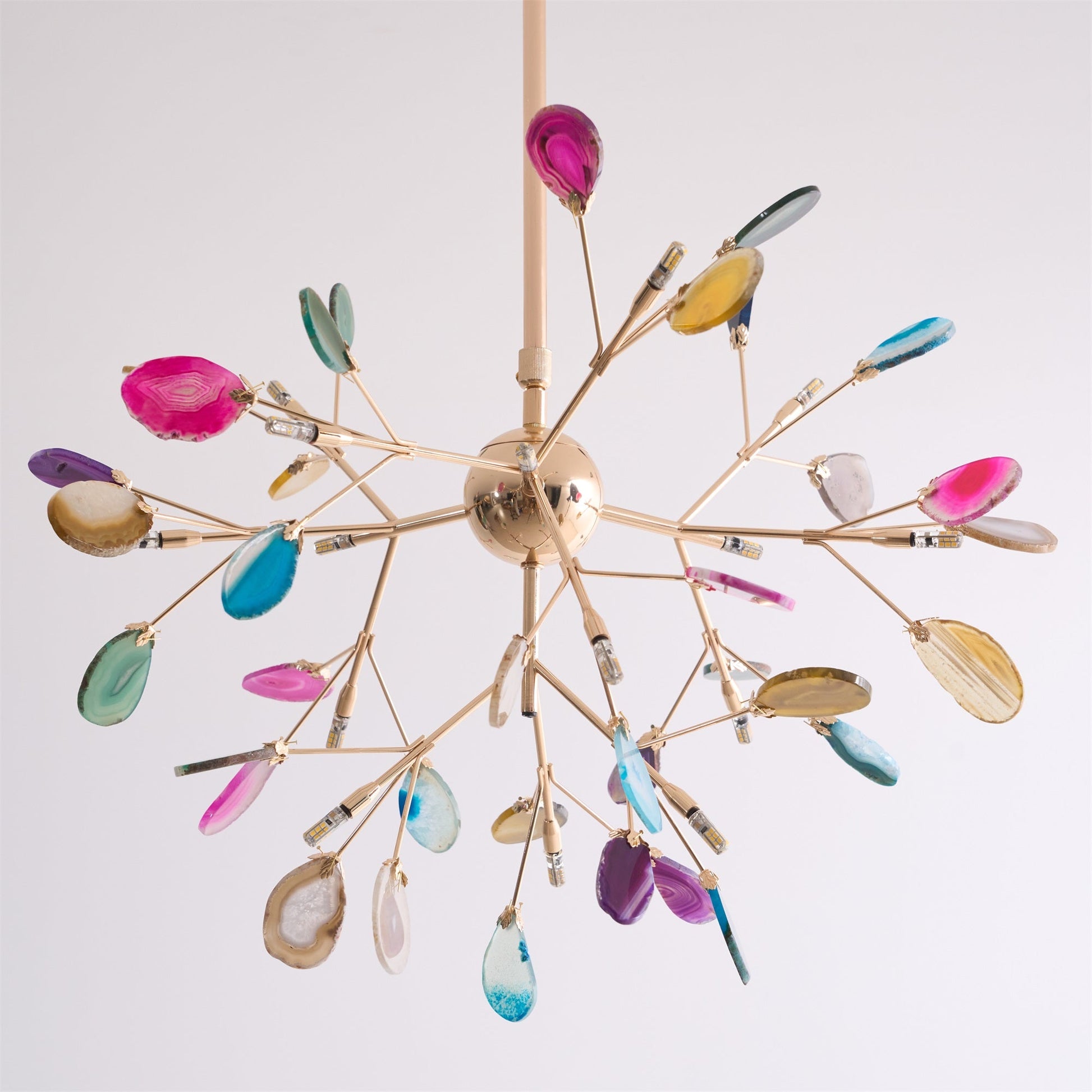Agate Chandelier Colorful Branching - Neutralighting
