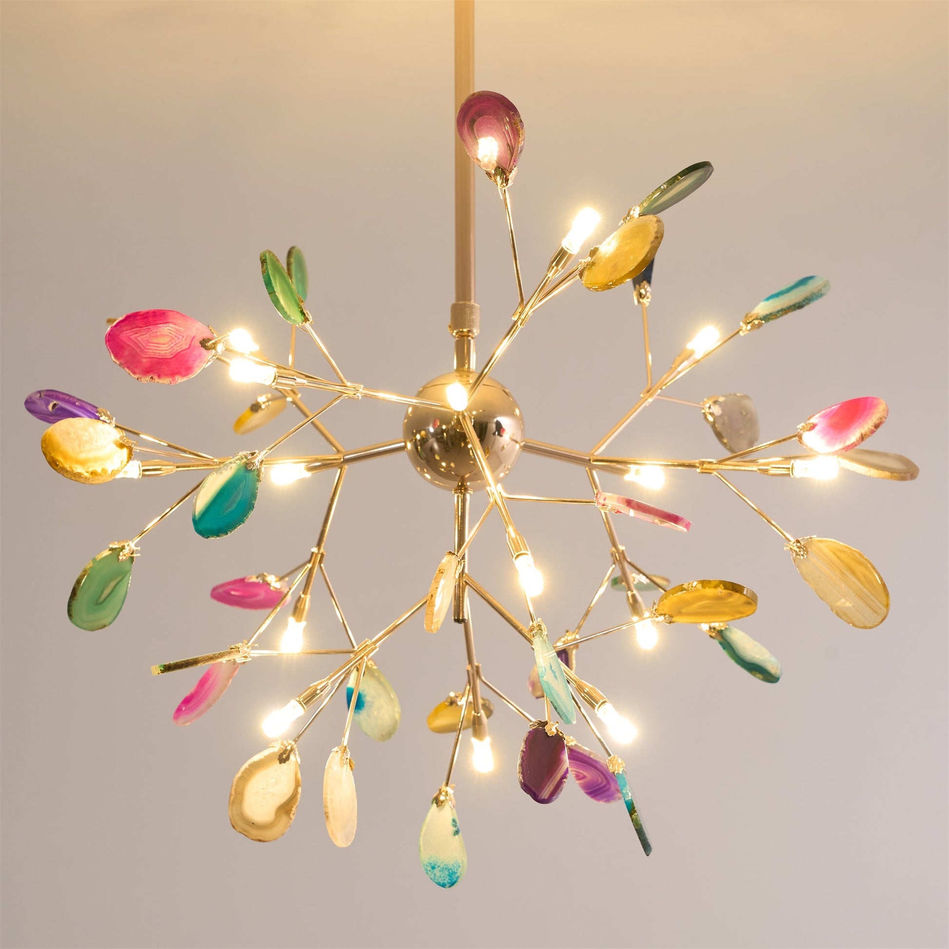 Agate Chandelier Colorful Branching - Neutralighting