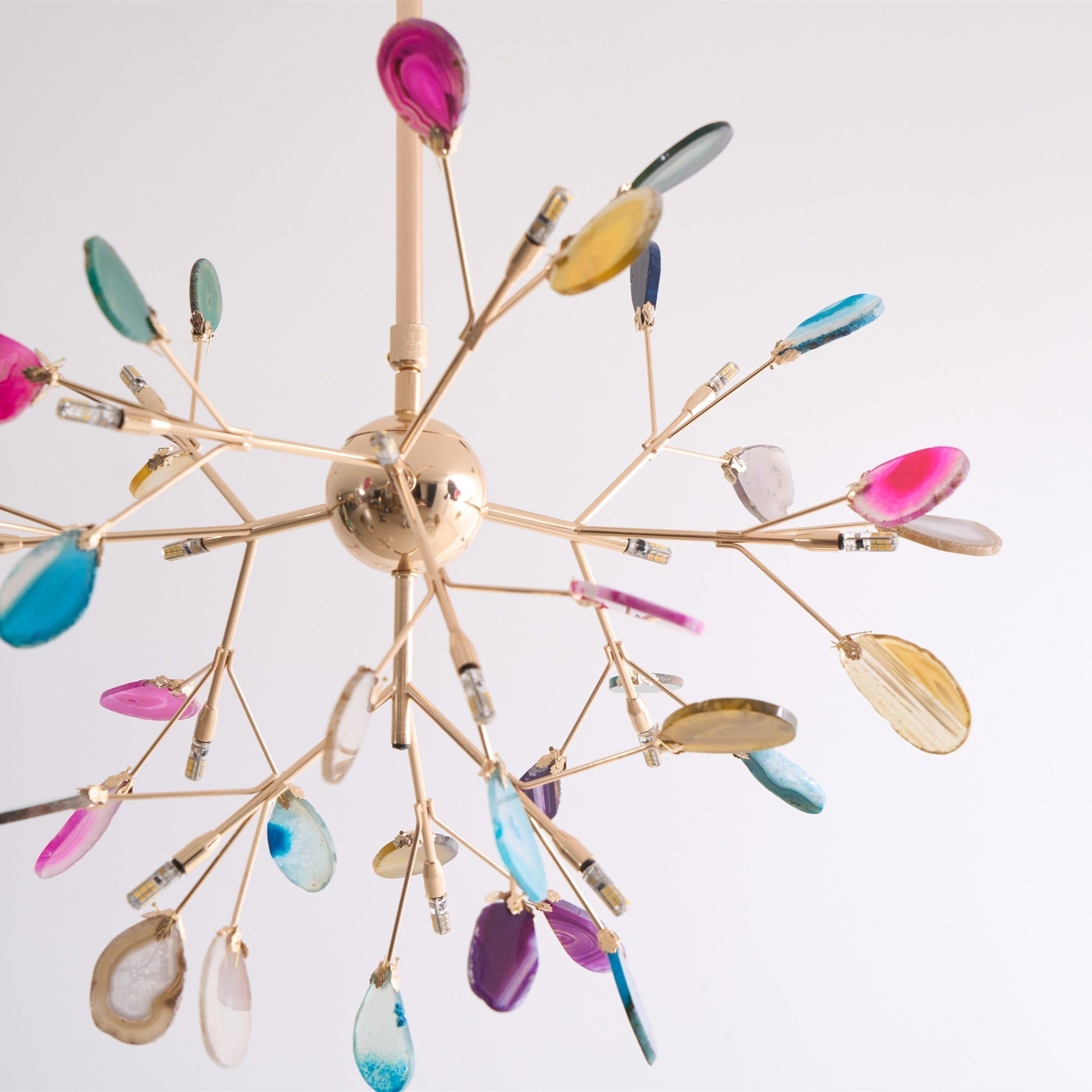 Agate Chandelier Colorful Branching - Neutralighting