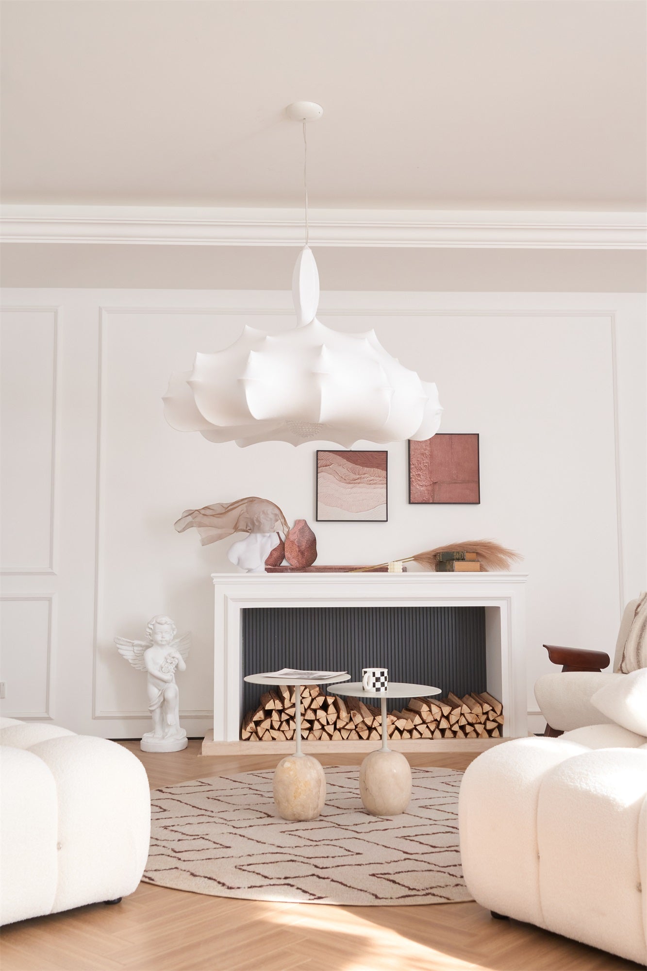 Soti Contemporary Silk Pendant Lamp-Neutral Decor