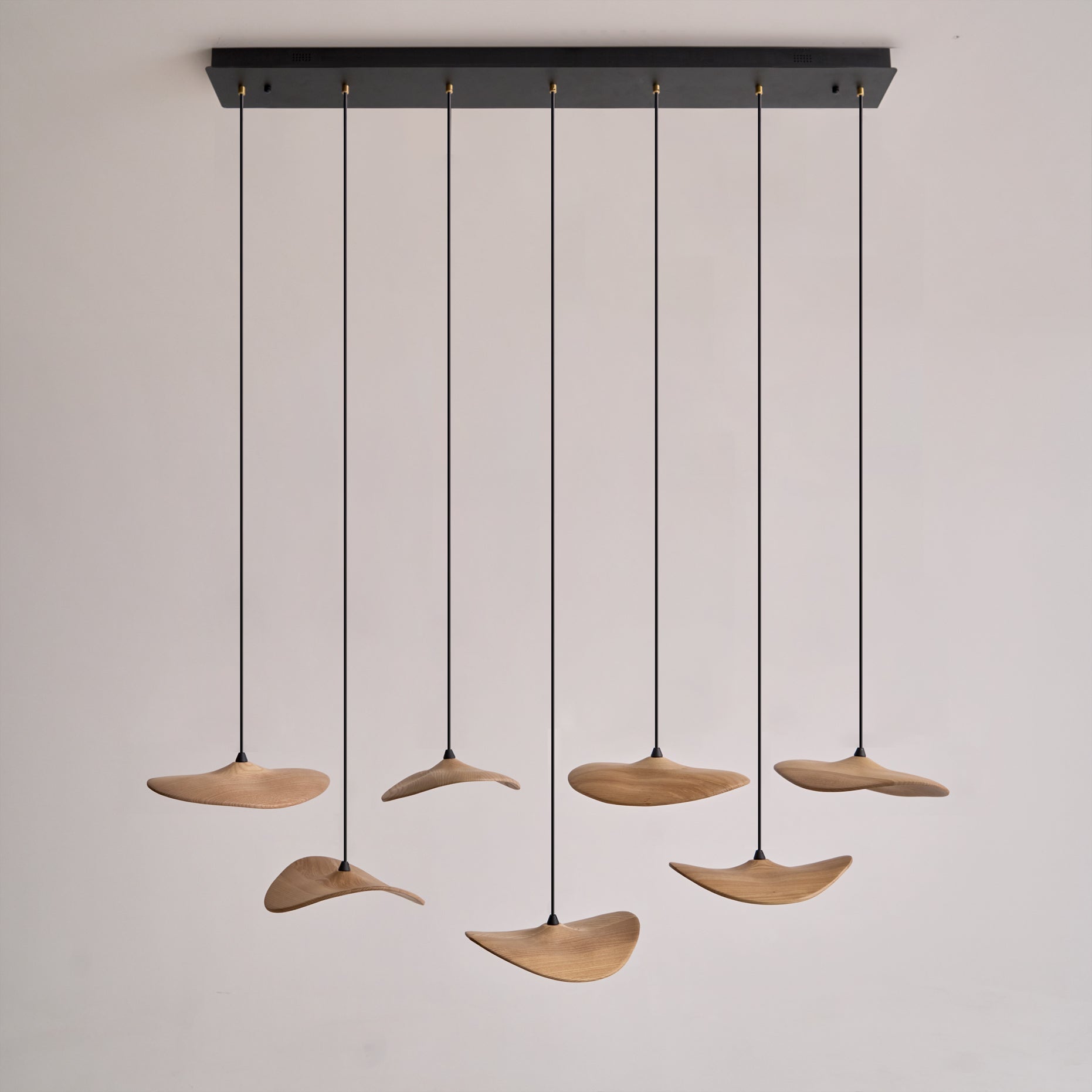 Abbott Modern Minimalist Empty Leaf Wood Chandelier-Neutral Decor